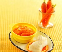 香橙胡萝卜马铃薯泥配清蒸鳕鱼(13~18个月辅食)